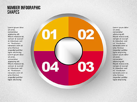 Shapes with Numbers, Slide 8, 02041, Shapes — PoweredTemplate.com