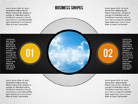 Circles with Numbers Stage Diagram, PowerPoint Template, 02046, Stage Diagrams — PoweredTemplate.com
