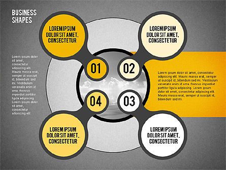 Círculos con números Diagrama de escenario, Diapositiva 10, 02046, Diagramas de la etapa — PoweredTemplate.com