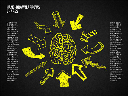 Flèches dessinées à la main avec des formes, Diapositive 15, 02047, Formes — PoweredTemplate.com