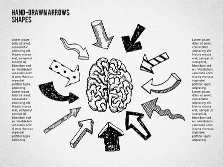 Hand Drawn Arrows with Shapes, Slide 7, 02047, Shapes — PoweredTemplate.com