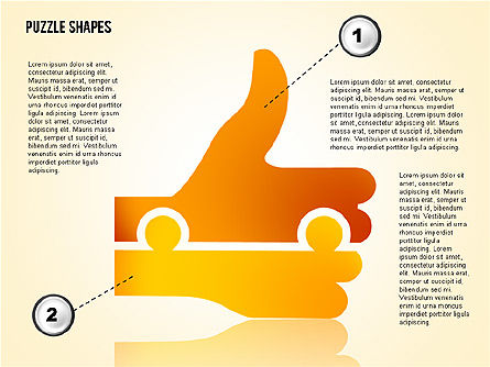 Thumbs up di puzzle, Modello PowerPoint, 02048, Diagrammi Puzzle — PoweredTemplate.com