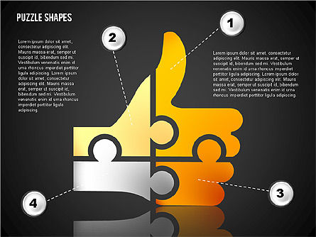 Thumbs Up Puzzle, Slide 10, 02048, Puzzle Diagrams — PoweredTemplate.com