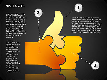 Thumbs Up Puzzle, Slide 12, 02048, Puzzle Diagrams — PoweredTemplate.com