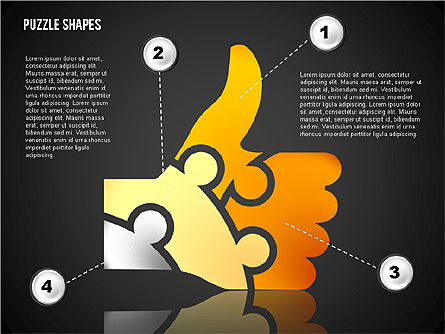 Thumbs Up Puzzle, Slide 13, 02048, Puzzle Diagrams — PoweredTemplate.com