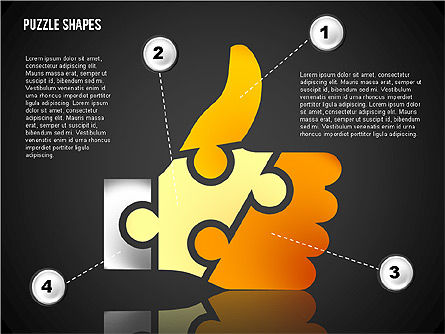 Thumbs up puzzel, Dia 16, 02048, Puzzeldiagrammen — PoweredTemplate.com