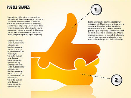 Thumbs Up Puzzle, Diapositiva 6, 02048, Diagramas de puzzle — PoweredTemplate.com