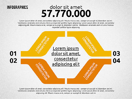 Sentieri tortuosi passi, Modello PowerPoint, 02049, Diagrammi Palco — PoweredTemplate.com
