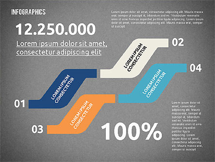 Pasos Crooked Pasos, Diapositiva 12, 02049, Diagramas de la etapa — PoweredTemplate.com