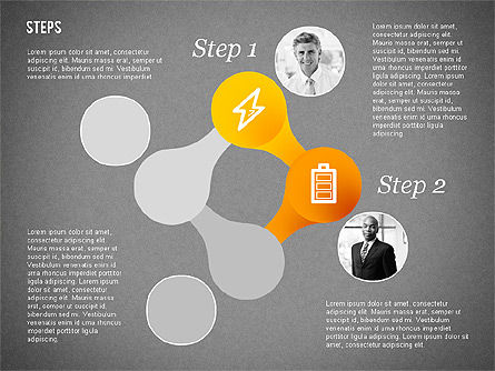 Passi con foto diagramma, Slide 14, 02050, Diagrammi Palco — PoweredTemplate.com