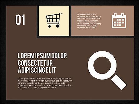 Presentatie met pictogrammen in plat ontwerp, Dia 10, 02052, Businessmodellen — PoweredTemplate.com
