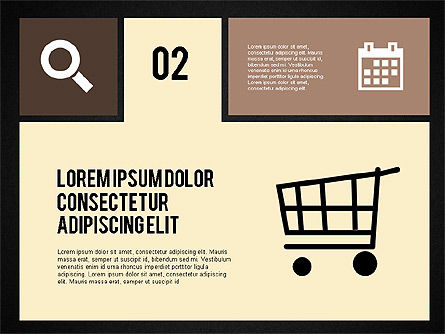 Presentatie met pictogrammen in plat ontwerp, Dia 11, 02052, Businessmodellen — PoweredTemplate.com