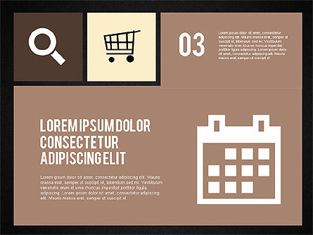 Presentatie met pictogrammen in plat ontwerp, Dia 12, 02052, Businessmodellen — PoweredTemplate.com