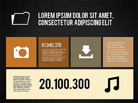 Presentatie met pictogrammen in plat ontwerp, Dia 13, 02052, Businessmodellen — PoweredTemplate.com