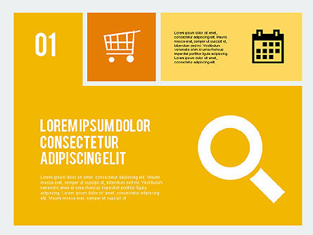 Präsentation mit Icons in flachem Design, Folie 2, 02052, Business Modelle — PoweredTemplate.com