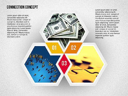 Bentuk Dengan Foto, Templat PowerPoint, 02055, Bentuk — PoweredTemplate.com