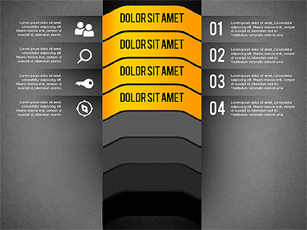 Presentation Agenda with Icons, Slide 12, 02058, Stage Diagrams — PoweredTemplate.com