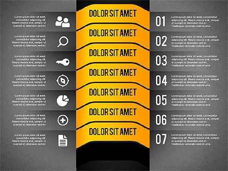 Agenda de presentación con iconos, Diapositiva 15, 02058, Diagramas de la etapa — PoweredTemplate.com