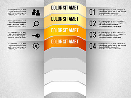 Presentation Agenda with Icons, Slide 4, 02058, Stage Diagrams — PoweredTemplate.com