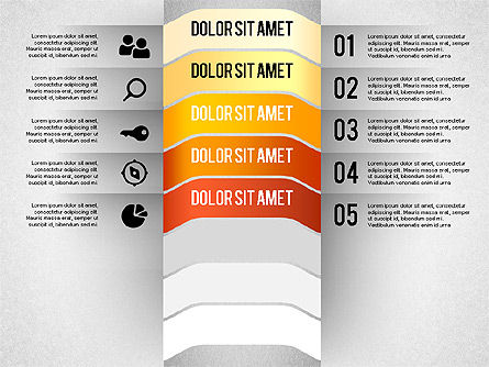 Presentation Agenda with Icons, Slide 5, 02058, Stage Diagrams — PoweredTemplate.com
