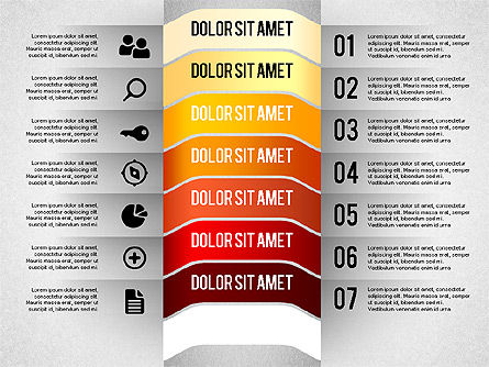 Presentation Agenda with Icons, Slide 7, 02058, Stage Diagrams — PoweredTemplate.com