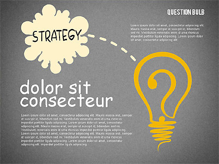 Question bulbe diagramme, Diapositive 10, 02059, Modèles commerciaux — PoweredTemplate.com