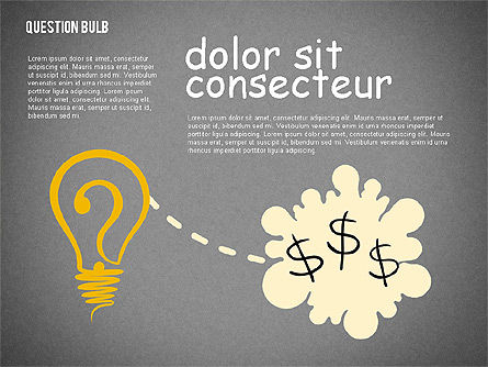 Question Bulb Diagram, Slide 13, 02059, Business Models — PoweredTemplate.com