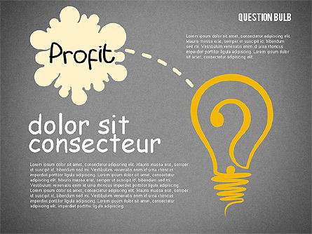 Diagrama del bulbo de la pregunta, Diapositiva 14, 02059, Modelos de negocios — PoweredTemplate.com