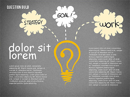 Diagrama del bulbo de la pregunta, Diapositiva 15, 02059, Modelos de negocios — PoweredTemplate.com