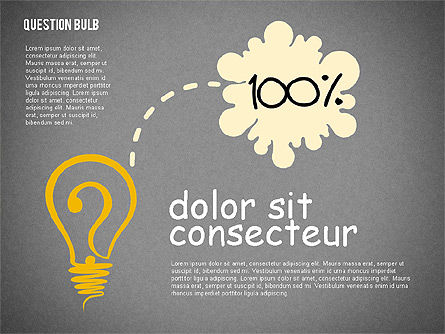 Question bulbe diagramme, Diapositive 16, 02059, Modèles commerciaux — PoweredTemplate.com