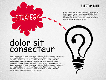 Question bulbe diagramme, Diapositive 2, 02059, Modèles commerciaux — PoweredTemplate.com