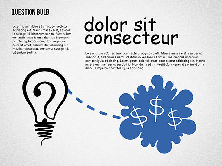 Question Bulb Diagram, Slide 5, 02059, Business Models — PoweredTemplate.com