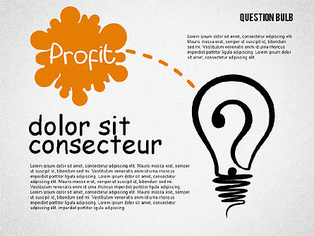 Question bulbe diagramme, Diapositive 6, 02059, Modèles commerciaux — PoweredTemplate.com
