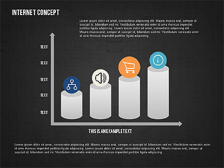 Concepto de Internet en diseño plano, Diapositiva 11, 02060, Modelos de negocios — PoweredTemplate.com