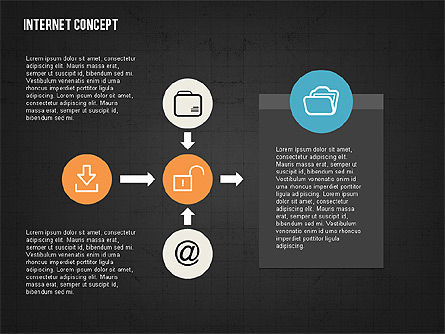 Internet Concept in Flat Design, Slide 14, 02060, Business Models — PoweredTemplate.com