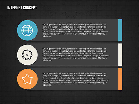 フラットデザインのインターネットコンセプト, スライド 15, 02060, ビジネスモデル — PoweredTemplate.com