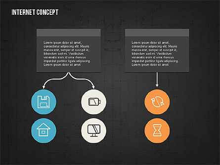 Concepto de Internet en diseño plano, Diapositiva 16, 02060, Modelos de negocios — PoweredTemplate.com