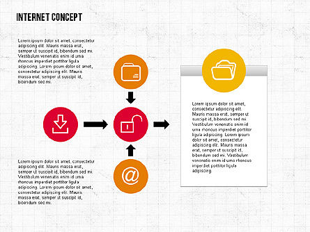 Concept Internet en conception plate, Diapositive 6, 02060, Modèles commerciaux — PoweredTemplate.com