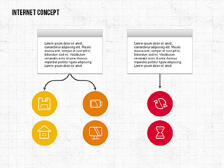 Concepto de Internet en diseño plano, Diapositiva 8, 02060, Modelos de negocios — PoweredTemplate.com