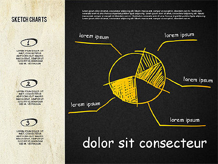 Charts in Sketch and Chalk Style, Slide 10, 02063, Shapes — PoweredTemplate.com