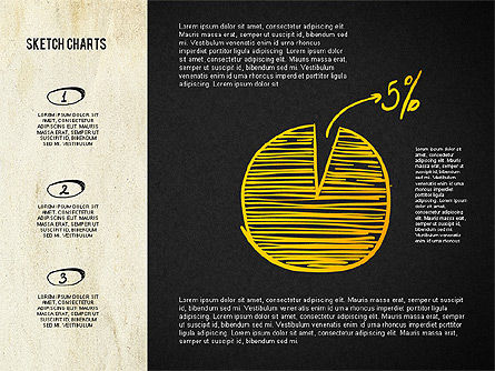 Graphiques en croquis et en style craie, Diapositive 11, 02063, Formes — PoweredTemplate.com