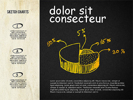 Graphiques en croquis et en style craie, Diapositive 16, 02063, Formes — PoweredTemplate.com