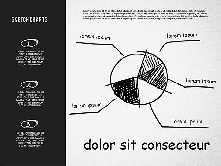 Graphiques en croquis et en style craie, Diapositive 2, 02063, Formes — PoweredTemplate.com