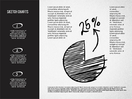 Charts in Sketch and Chalk Style, Slide 4, 02063, Shapes — PoweredTemplate.com