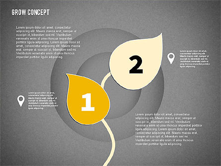Wachsen Konzept mit Zahlen, Folie 10, 02064, Ablaufdiagramme — PoweredTemplate.com
