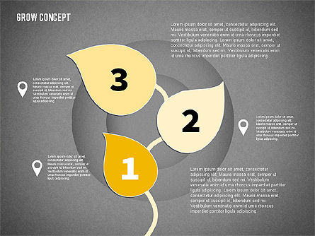 Groei concept met cijfers, Dia 11, 02064, Stage diagrams — PoweredTemplate.com