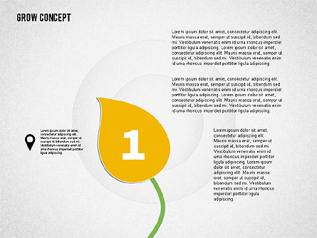 Crescere concetto con i numeri, Slide 2, 02064, Diagrammi Palco — PoweredTemplate.com