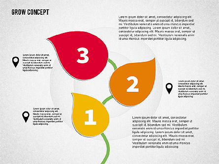 Groei concept met cijfers, Dia 4, 02064, Stage diagrams — PoweredTemplate.com