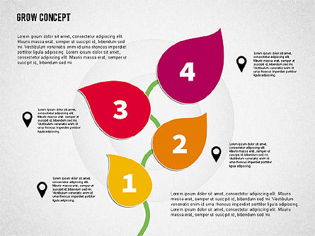 Crescere concetto con i numeri, Slide 5, 02064, Diagrammi Palco — PoweredTemplate.com