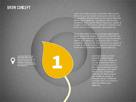 Wachsen Konzept mit Zahlen, Folie 9, 02064, Ablaufdiagramme — PoweredTemplate.com